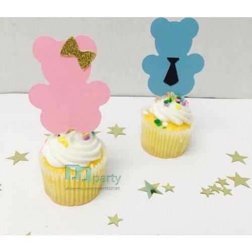 Teddy bear toppers. Gender reveal party. Teddy bear babyshower. Twins birthday party. My little bear. Babyshower favors