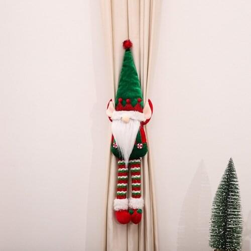 Curtain Buckle Christmas Decorations Doll Wine Bottle Topper Non-woven Fabric Elves Xmas Ornaments Elf Tomte Hook Up