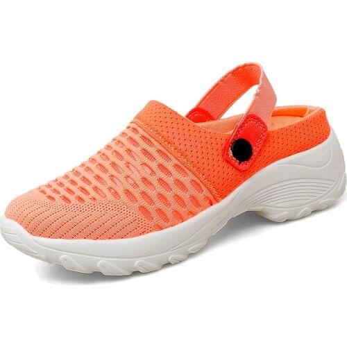 2021 New Women Shoes Casual Increase Cushion Sandals Non-slip Platform Sandal For Women Breathable Mesh Outdoor Walking Slippers