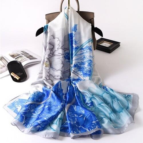 Brand Designer Silk Scarf High Quality Foulard Bandana Long Lrage Shawls Wrpas Winter Neck Scarves Pashmina Lady Hijab 2020 New