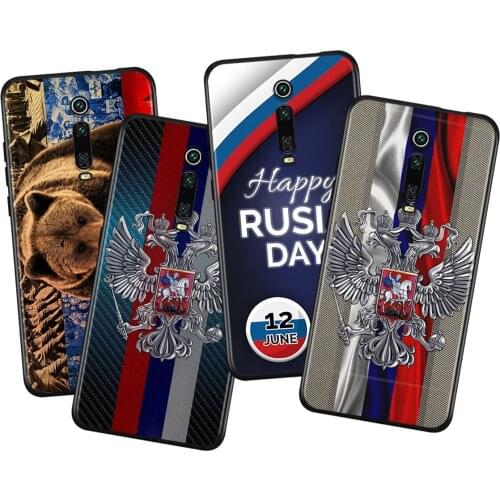 Russian Flag Totem Silicone Cover For Xiaomi Redmi K40 Gaming K30i K30T K30S K30 Ultra K20 10X Pro Black Phone Case
