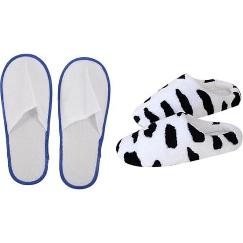 21 Pairs Slippers: 20 Pairs Hotel Disposable Guest Shoes Blue & 1 Pair Home Anti-Slip Shoes Black M