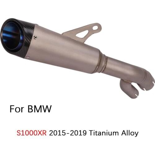 Titanium Alloy Exhaust Pipe for BMW S1000XR 2015-2019 Motorcycle No DB Killer Escape Slip On Original OEM System Reserve Cat