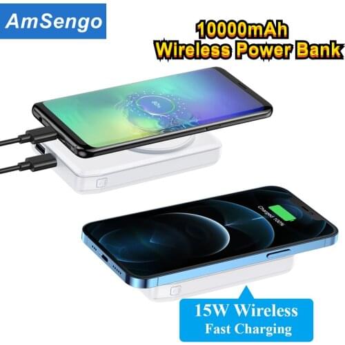 10000 mAh Magnetic Power Bank Wireless Charger For iPhone 12 Pro Max PD Fast Charging For Magsafe Mobile Phone External Battery