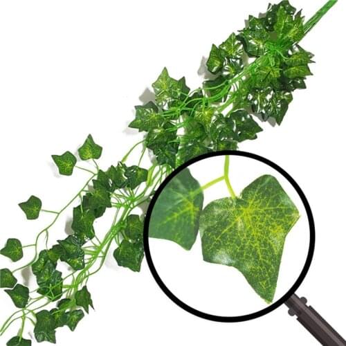 Green Artificial Succulents Fake Plants Leaves Vine Silk Tropical Hanging Ivy Wedding Party Decoration Home Garden Bedroom