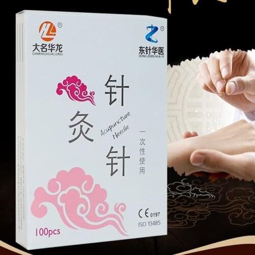 1000 Needle Sterile Acupunture Asepsis For Ears Skin Detox Acupuncture Needles With Ring Handle Aluminium foil pack