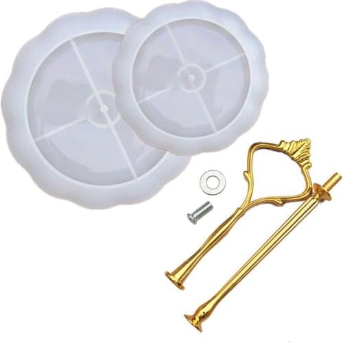 2 Tier Cake Fruit Food Plate Stand Resin Casting Mold Big Plate Fruit Tray Mold 85LB