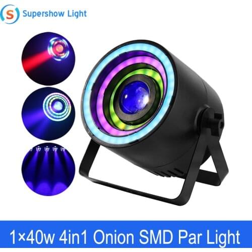 2018 40W SMD RGBW Beam LED PAR Can Licht Luz Discoteca DMX DJ Disco Party Club Stage Lighting Show Projector Free Shipping