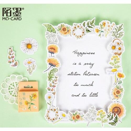 46 pcs/set Autumn Flower Sticker Diy Scrapbooking Diary Planner Decoration Sticker Album