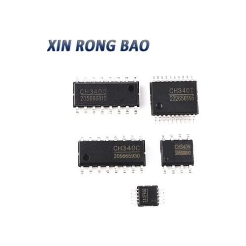 5piece)100% New CH340G CH340 340G SOP-16 CH340T SSOP-20 CH340C SOP-16 CH340N SOP-8 CH340E MSOP-10 Chipset