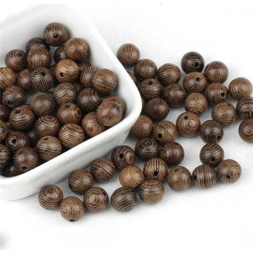 8mm Natural Wooden Beads Brown Round Loose Charm Beaded For Jewelry Making DIY Bracelets&Bangles Wholesale Handmade Accessories