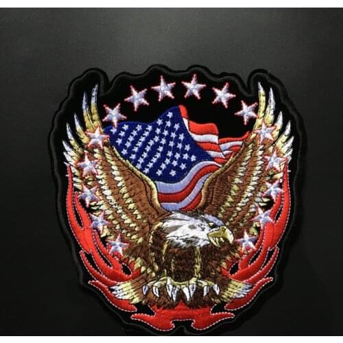 PGY Clothing Accessories American Eagle Army Badge Punk Rock Bike Patch Large Embroidery Biker Patch Motorcycle Clothes Patch