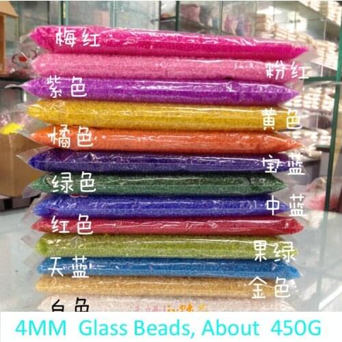 Free Shipping 450G 4mm Czech Seed Spacer Beads transparent beads murano glass beads for jewelry making DIY Pick 17 Colors