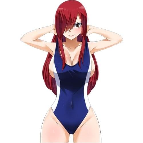 Fuzhen Boutique Decals Exterior Accessories Sexy Car Sticker Fairy Tail Erza Scarlet Car Styling JDM Vinyl Car Decal Window PVC