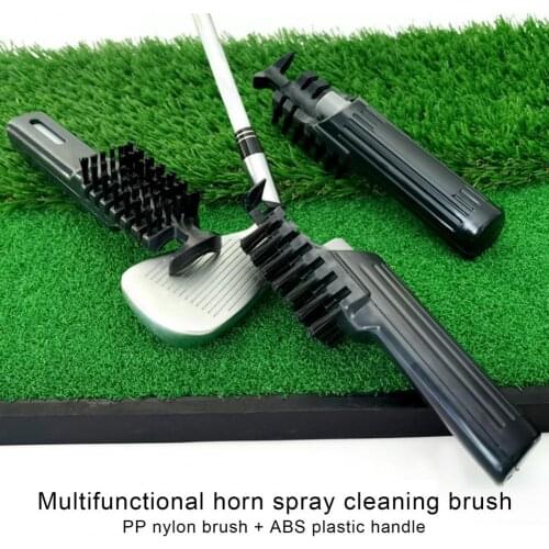 Water-driven Golf Horn Water Spray Cleaning Brush for Court