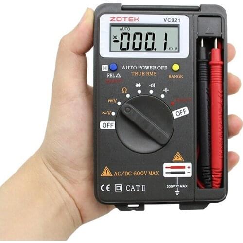 Digital Multimeter ZOYI VC921 3 3/4 Personal Mini Digital Multimeter Handheld Pocket capacitance resistance frequency tester