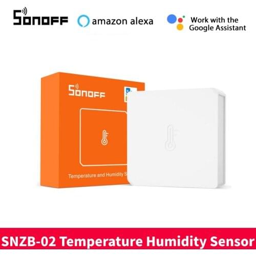 SONOFF SNZB-02 ZigBee Temperature Humidity Sensor Smart Home eWeLink APP Real-time Check Work With ZBBridge Alexa Google Home