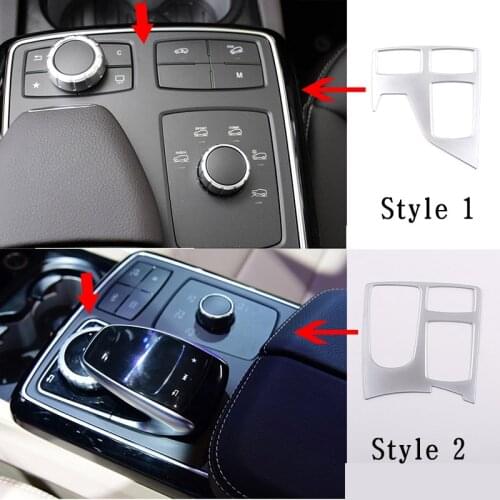 For GLGLS X166 2013-19 Car Accessories ABS Central Control Multimedia Frame Decoration For Mercedes-Benz ML GLE W167 2012-2019