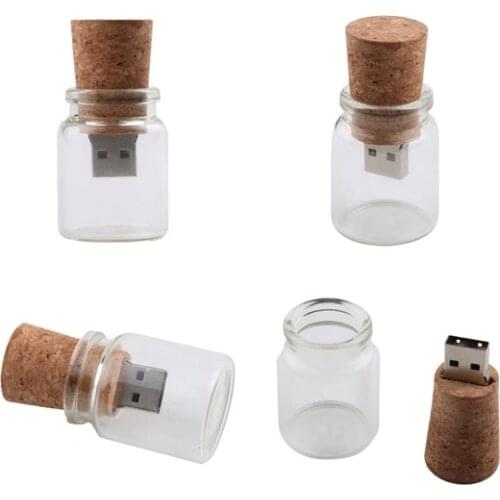 Usb 3.0 Flash Drive Wishing Bottle Pen Drive Usb Stick Cute Mini Pendrive 32GB 64GB 128GB 512GB 1TB 2TB Flash Memory Card Gift