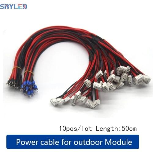 Power Supply Cable 10pcs/lot Pure copper 60cm 4pin Power Cord /Power Wire for Outdoor LED Display module