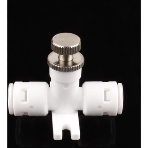 Reverse Osmosis 1/4" Hose RO Water Flow Adjust Valve Regulator Waterflow Control Valve Connector Fitting Water Speed Controller