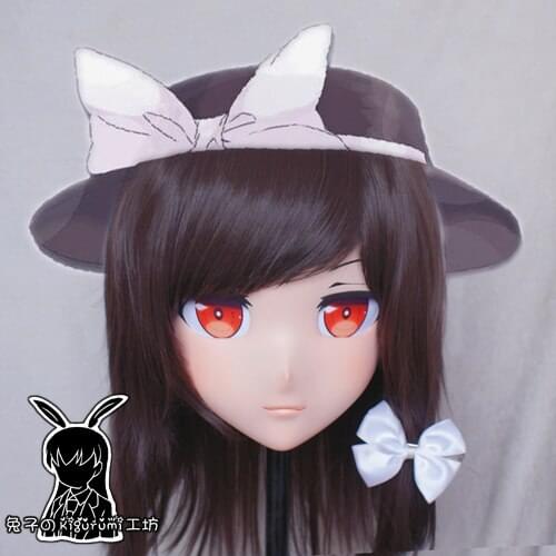 KM9181)Quality Handmade Female/Girl Resin 3/4 Head Japanese Cartoon Character Cosplay Kigurumi Mask Crossdresser