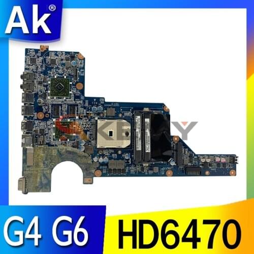 AKEMY laptop Motherboard For HP Pavilion G4 G6 HD6470 Socket FS1 Mainboard 649950-001 649950-501 DA0R23MB6D0 216-0809024