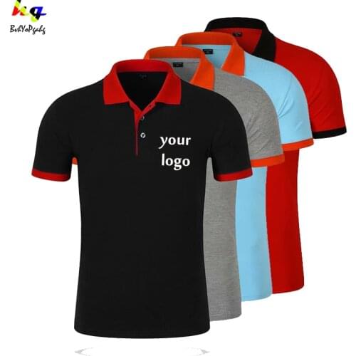 Custom logo Polo shirt summer new Polo short-sleeved high-quality contrast Polo casual fashion men and women tops