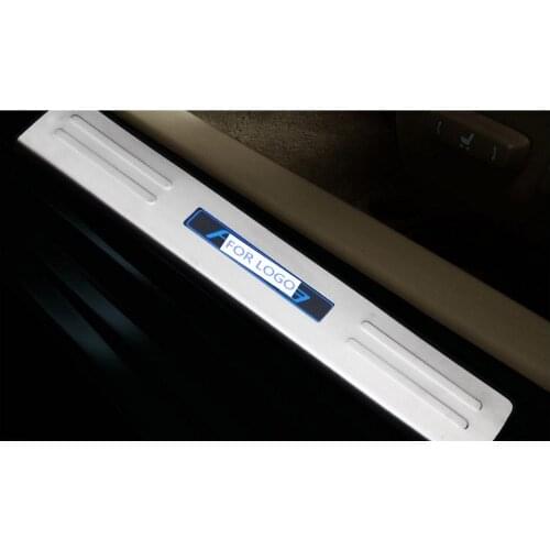 Free shipping scuff plate stainless steel door sill car accessories LED for Skoda fabia 2008 2009 2010 2011 2012 2013 2014 2015