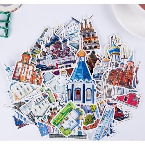 57pcs/pack building expression situation homemade stickers toy-based decals luggage laptop skateboard refrigerator snowboard st