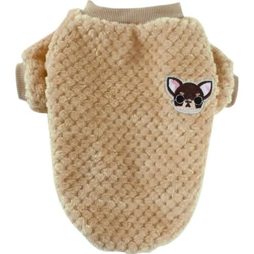 Small Dog Cat Clothes Warm Pet Winter Fleece Hoodies Coat For Chihuahua French Bulldog Pet Soft Plush Clothing For Cat Yorkies