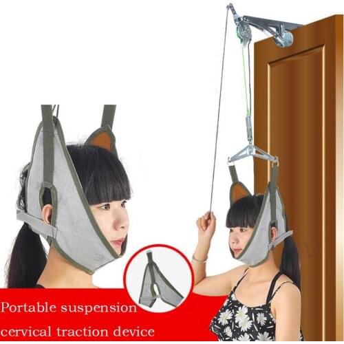 Portable Suspension Cervical Retractor Correction Cervical Brace Home Traction Chair Health Care Seniors Protection Summer