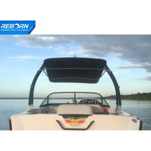 Reborn Launch boat wakeboard tower plus Pro Tower Bimini Top Black Canopy PKG