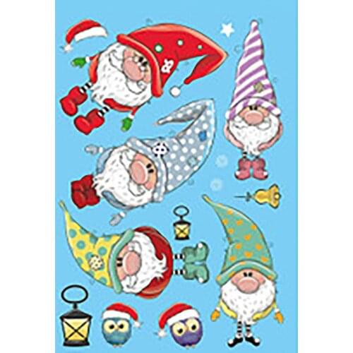 Christmas Stickers 2021 Christmas Series Decoration Adhesive Free Window Glass Static Stickers Christmas Home Decorations