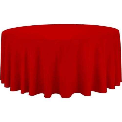 10Pcs Red Round 90" Polyester Tablecloth For Wedding Party Banquet Decoration Hotel Supplies Free Shipping