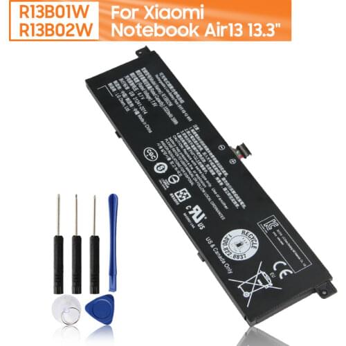 Original Replacement Battery R13B01W R13B02W For Xiaomi Mi Notebook Air 13 13.3" 161301-01 Genuine Rechargable Battery 5320mAh