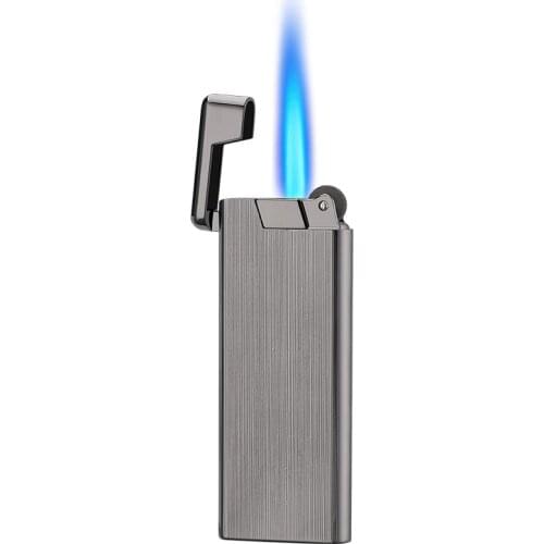 Ultra thin grinding wheel direct punching lighter metal creative inflatable windproof lighter