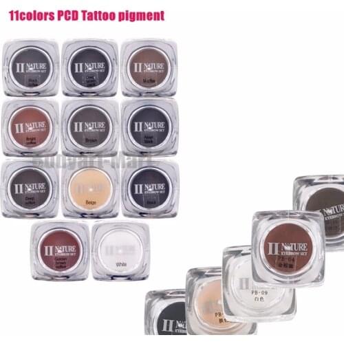 Tattoo Ink Color Microblading Pigment 13 Colors PCD Tattoo Pigment Professional Eyebrow Tattoo Ink Lip Eyeliner Permanent Makeup