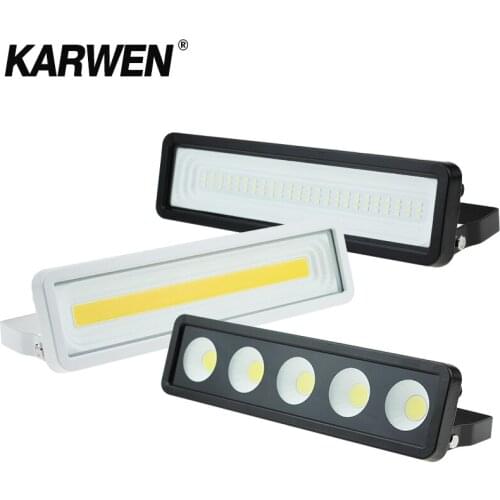 Waterproof IP66 LED Floodlight 50W Outdoors Wall Light 220V White or Black Projector Lamps Landscape Garden COB Spotlight