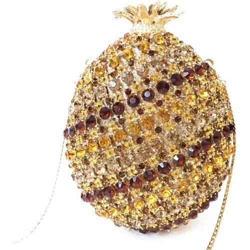 Female wedding party red Crystal Clutch Bag Evening bag Purse Diamond Rhinestone Women’s Party Feast Chain Messenger Handbags