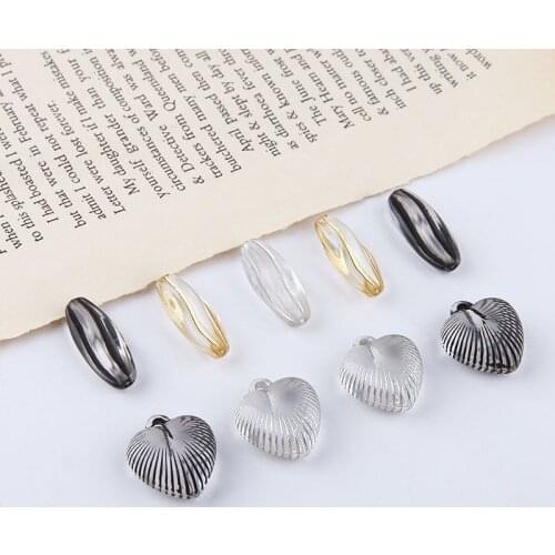 10pcs hot-sales Retro Baroque Resin Painted Gold Love Pumpkin Bead Perforated Bead Earings For Girls Diy Jewelry Accessories