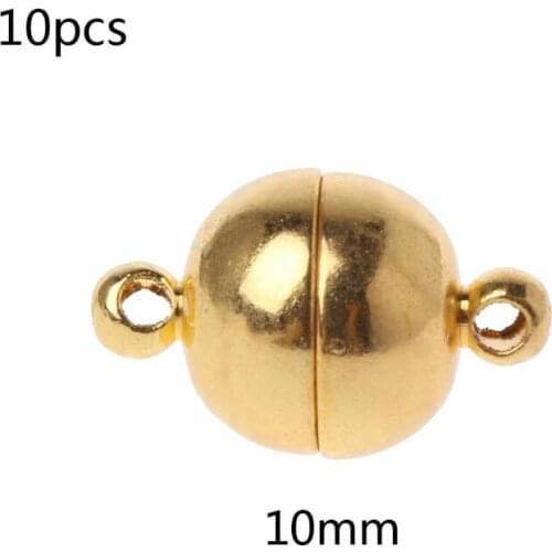 10pcs Stainless Steel Ball Shape Magnetic Clasp Converter for Jewelry Making