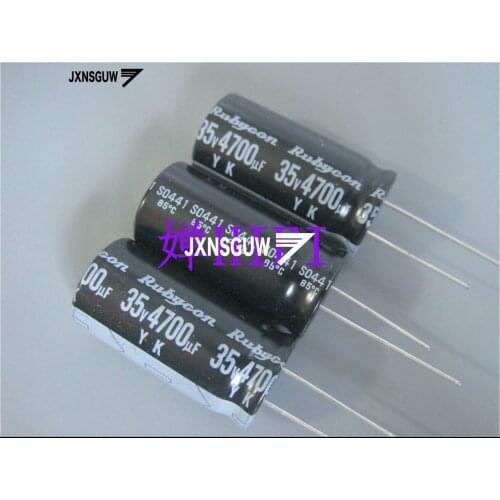 10PCS NEW RUBYCON YK 35V4700UF 18X35MM Aluminum electrolytic capacitors 4700uF/35v 85 degrees 4700UF 35V