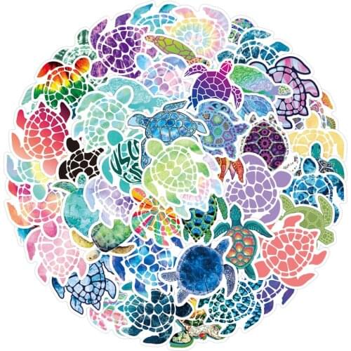 50Pc/color turtle little tortoise series decorative animation sticker DIY bullet diary scrapbook stationery bottle label sticker
