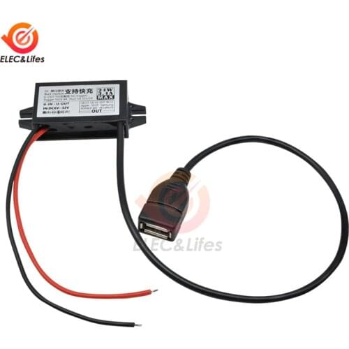 6-32V to 5V 24W Buck Step Down Power Supply module For cars QC2.0 3.0 Fast Charging Waterproof Power Supply Voltage Regulator