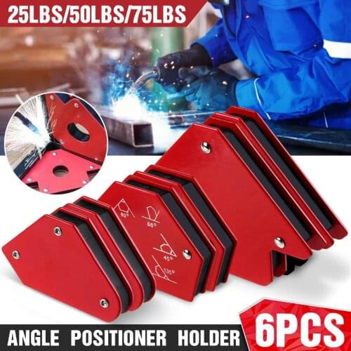 6 Pcs/Set Hexagon Triangle Welding Positioner Fixed Angle Soldering Locator Welding Magnet Holders 30/45/90/105/120/135 Degree