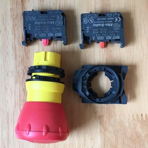 AB Emergency Stop Button Switch 800FP-MT44PX02 Genuine Original Imported Rockwell