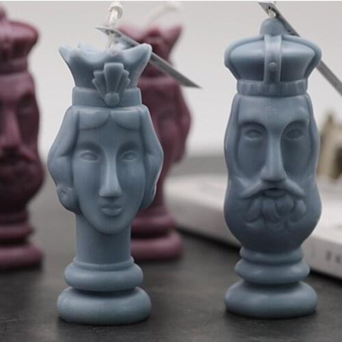 King/Queen Silicone 3D Candle Soap Mould DIY Candle Epoxy Mold HandMade Soy Candles Aroma Wax Soap Molds