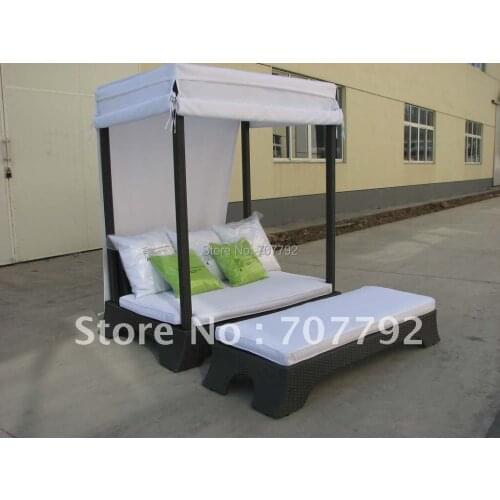 Hot sale SG-12034C Elegant black rattan deck chair furniture