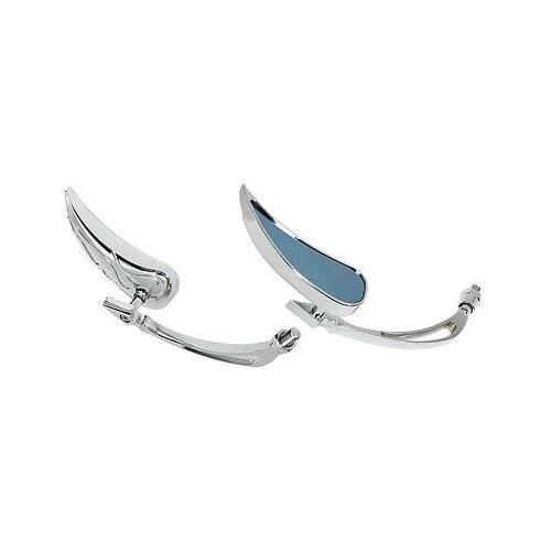 Chrome Motorcycle Blade Side Rearview Mirrors For Harley Suzuki Kawasaki Honda Yamaha Ducati BMW Custom